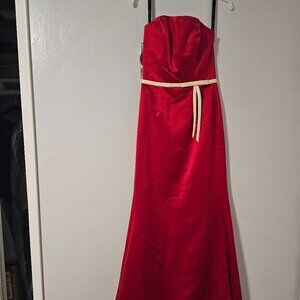 Alfred Angelo Cherry/Butter Bridesmaid Dress